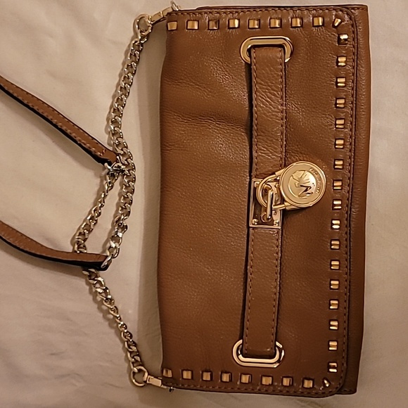 Michael Kors Hamilton Whipped Brown Clutch Shoulder bag Leather - Picture 4 of 11